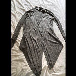 Vince. Grey Asymmetrical Cardigan Size Small.